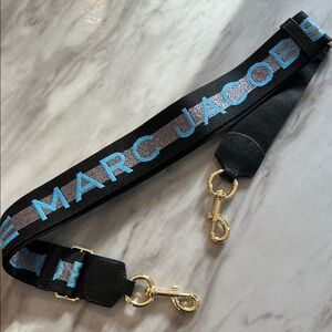 NWOT Marc Jacobs Black and Blue Strap crossbody strap extra strap